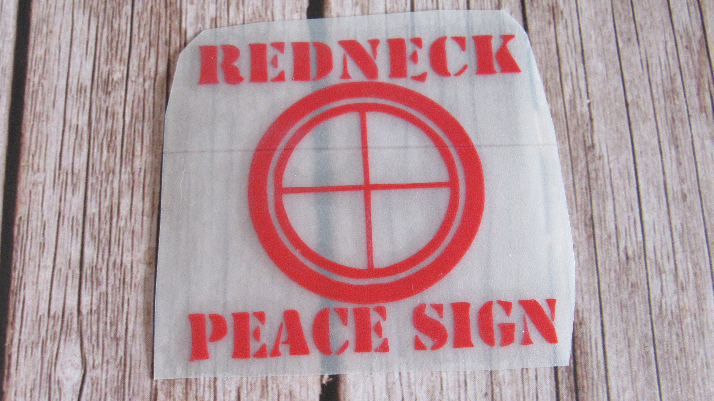 Redneck Peace Sign Decal, Permanent Vinyl, Window Decal, Car Decal Etsy