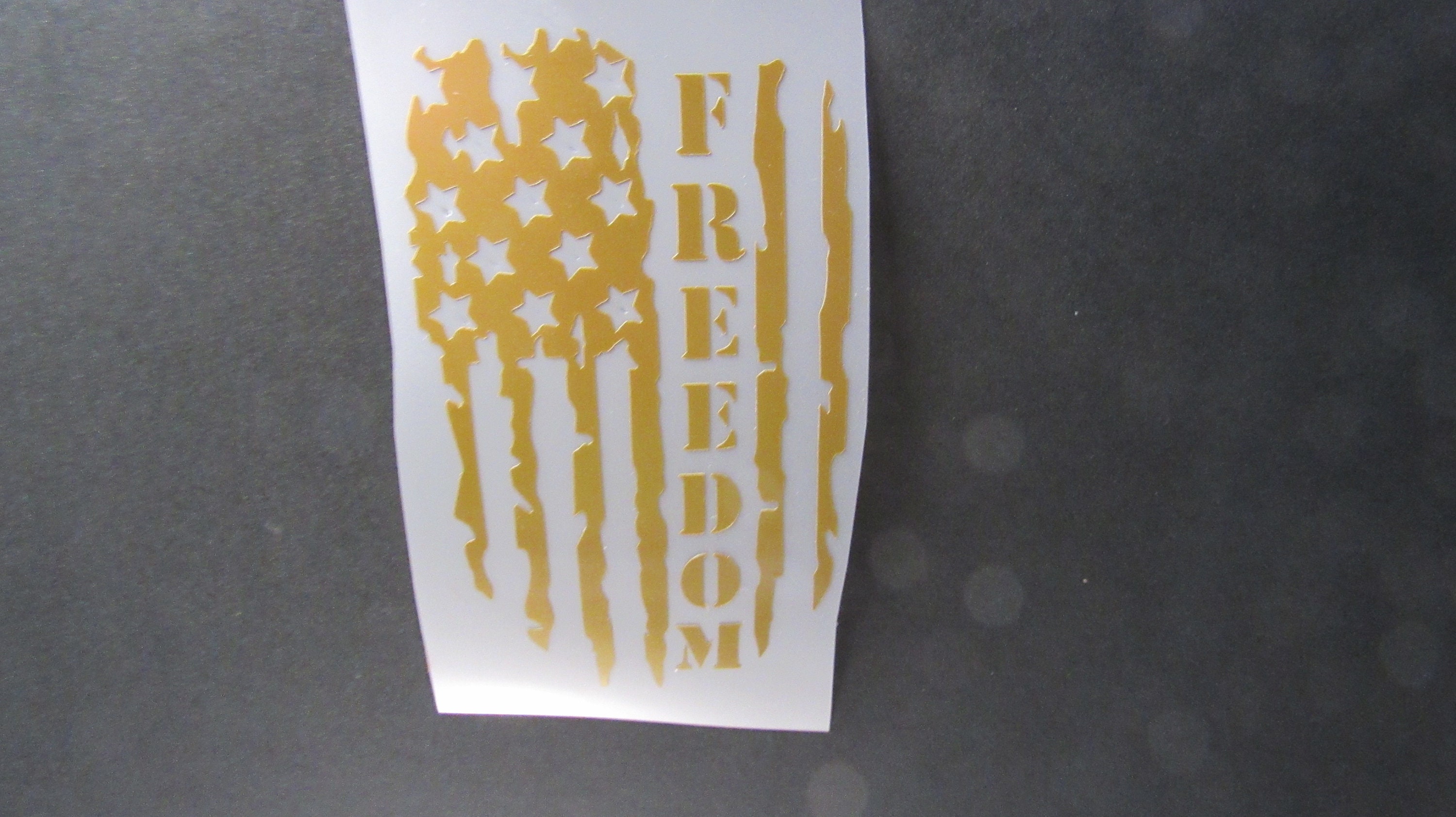 Freedom Flag Decal, Permanent Vinyl, Window Decal, Car Decal Etsy