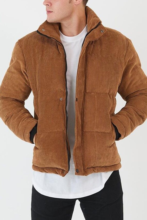 Men's Velvet Down Jacket - Etsy