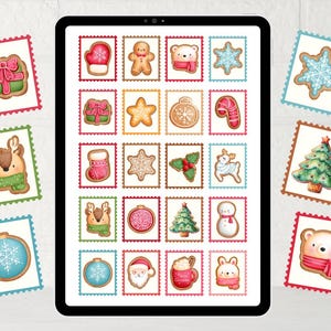 Christmas Digital Stickers Pack | Cute Holiday Printable Stickers for Goodnotes & Crafts | Festive PNG Clipart | Christmas Sticker Sheet PDF