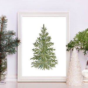 Christmas Winter Tree Print, Snowy Tree, Digital Download, PDF ...