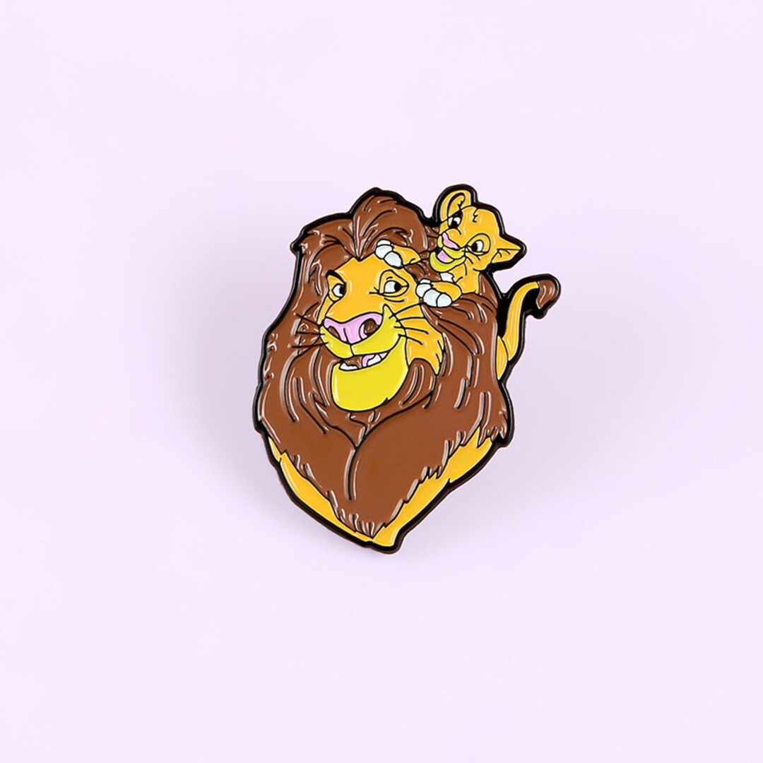 Lion King Pin Badge Mufasa and Simba Pin Badge Enamel Pin Etsy UK