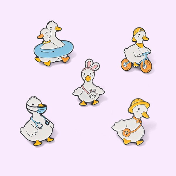 Duck Cute Pin Badge - Animal Pin Badge - Cute animal gift