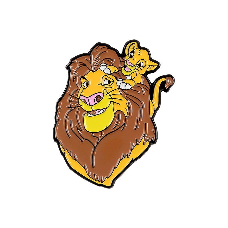 Lion King Pin Badge Mufasa and Simba Pin Badge Enamel Pin Etsy UK