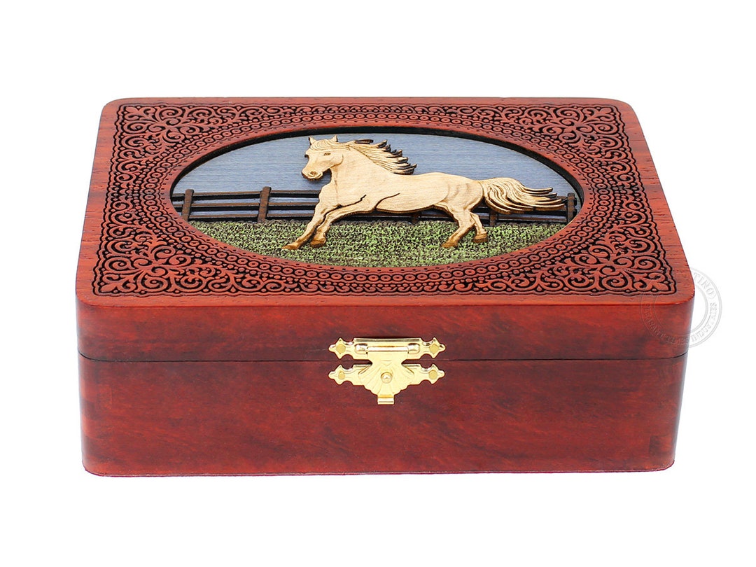 Running Horse keepsake Box Jewelry Box Memory Box Watch Etsy