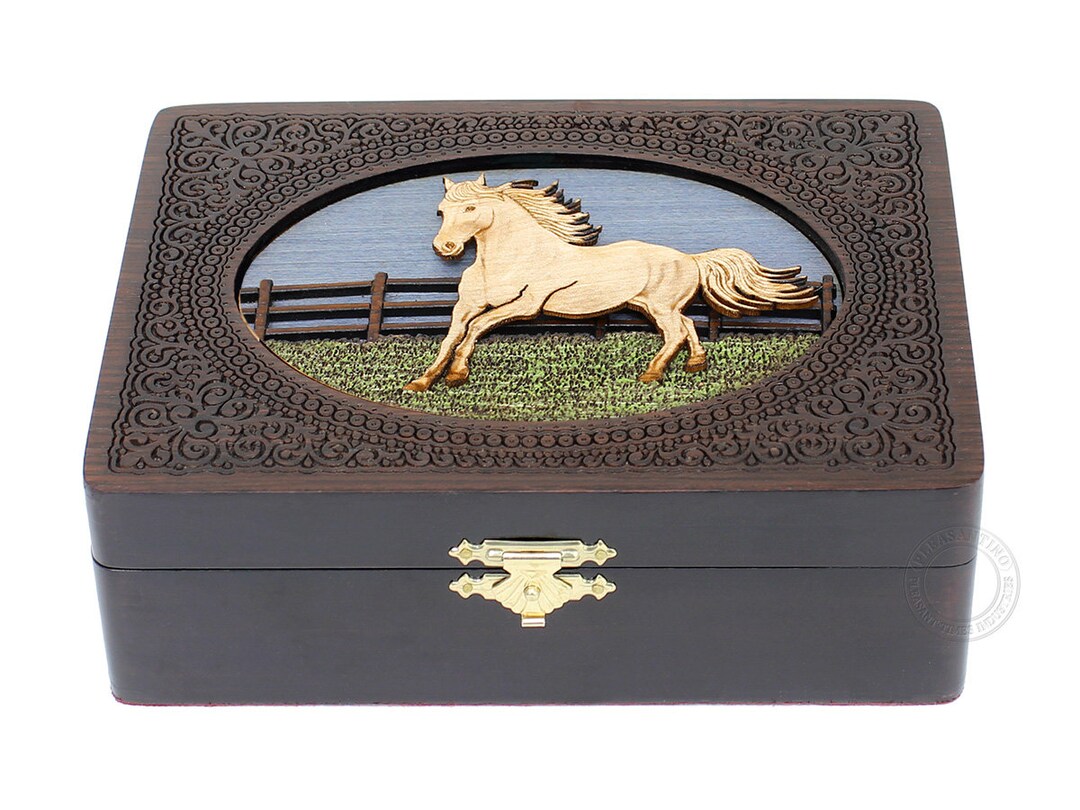 Running Horse keepsake Box Jewelry Box Memory Box Watch Etsy