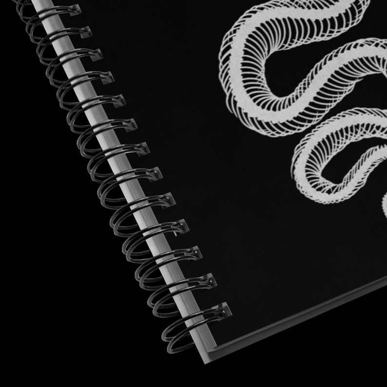 Spiralbound Dotted Notebook, Snake Skeleton Bullet Journal Etsy