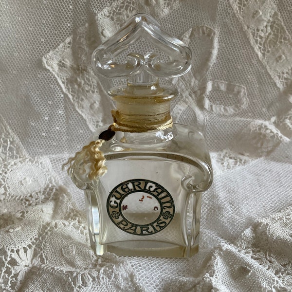 Vintage french Baccarat crystal glass Guerlain perfume bottle