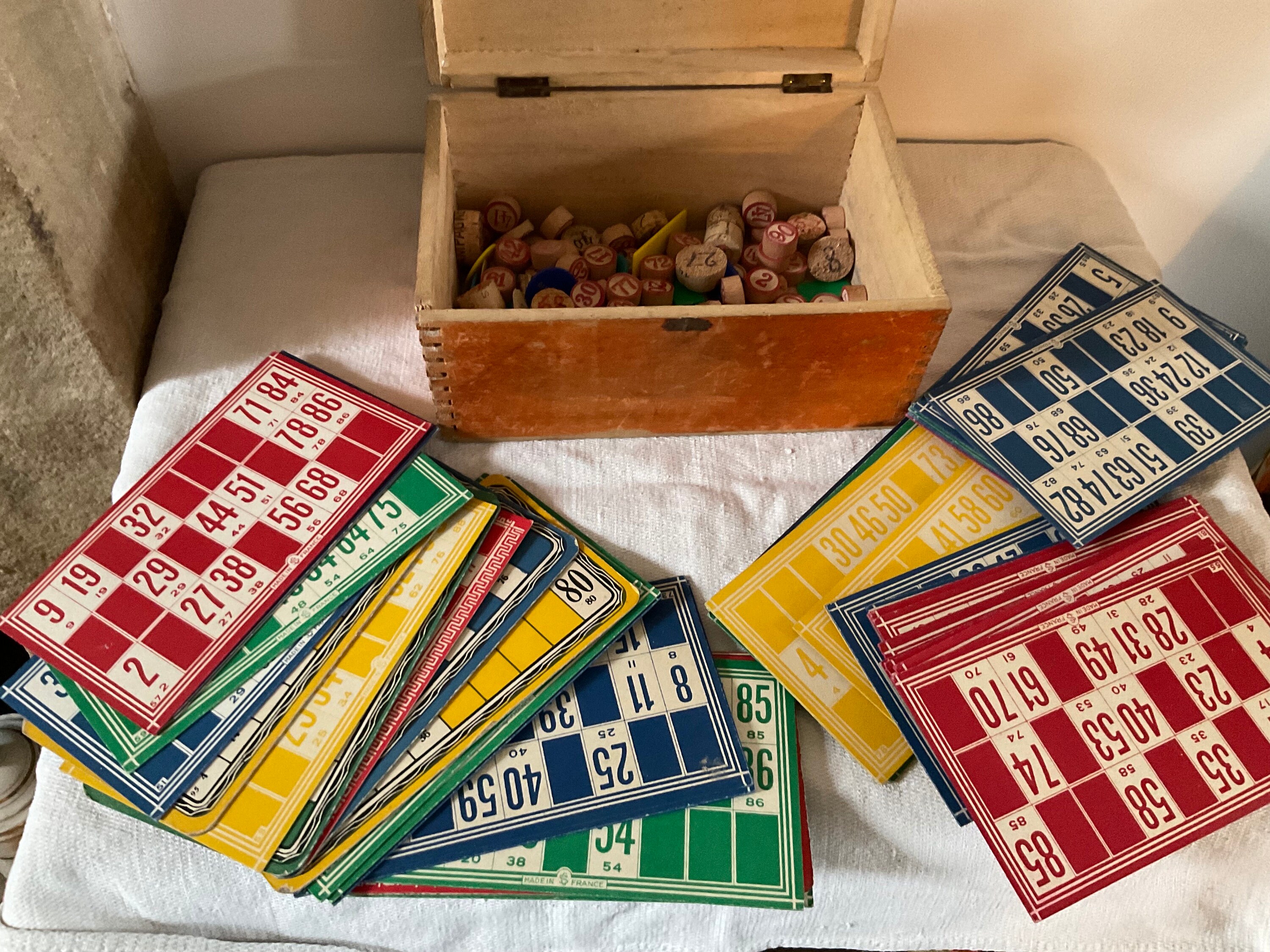 Vintage French Lotto/bingo Game in Wood Box - Etsy