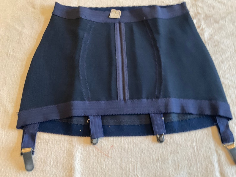 Vintage French Royal Blue Suspender Corset/girdle Etsy