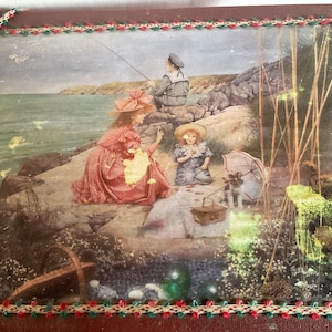 Vintage french fabric covered boudoir/sewing box absolutely fabulous