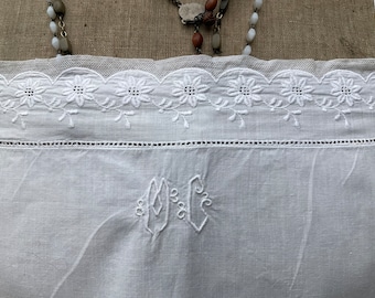 Superb Vintage french pure cotton under slip/chemise