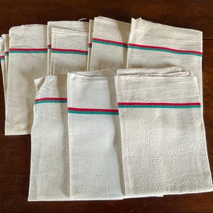 Vintage french striped torchon/teatowel