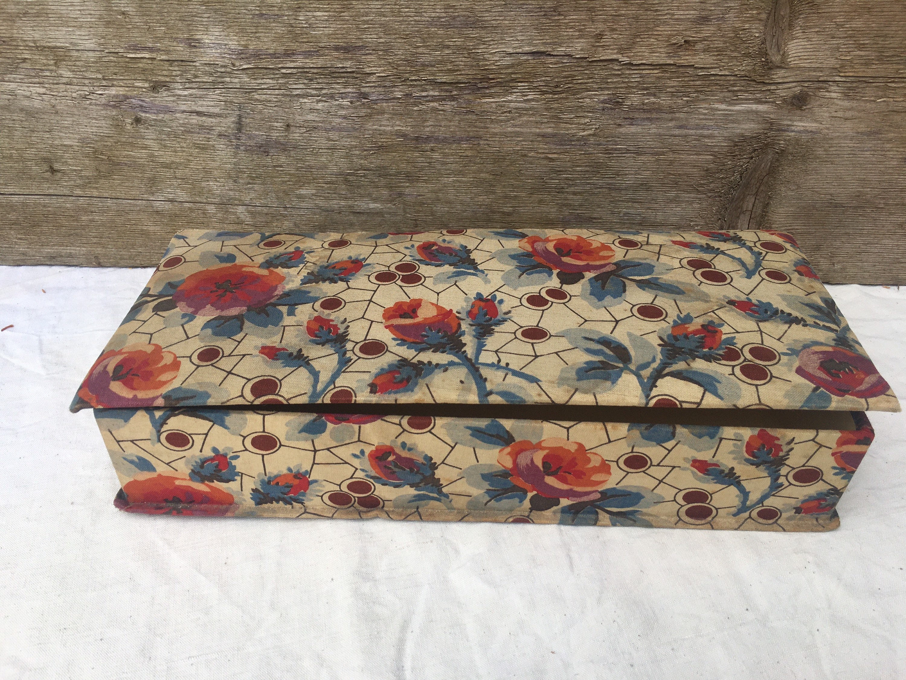 Vintage French Fabric Covered Boudoir/sewing Box Absolutely Fabulous - Etsy