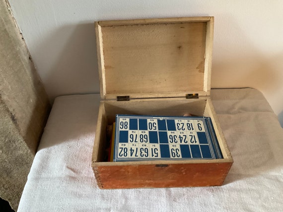Vintage French Lotto/bingo Game in Wood Box - Etsy