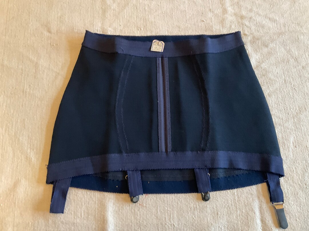 Vintage French Royal Blue Suspender Corset/girdle Etsy
