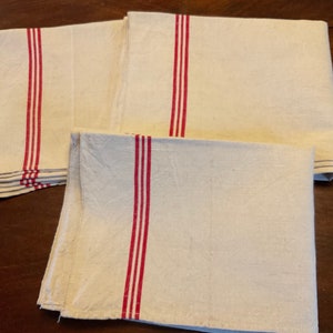 Vintage french striped torchon/teatowel