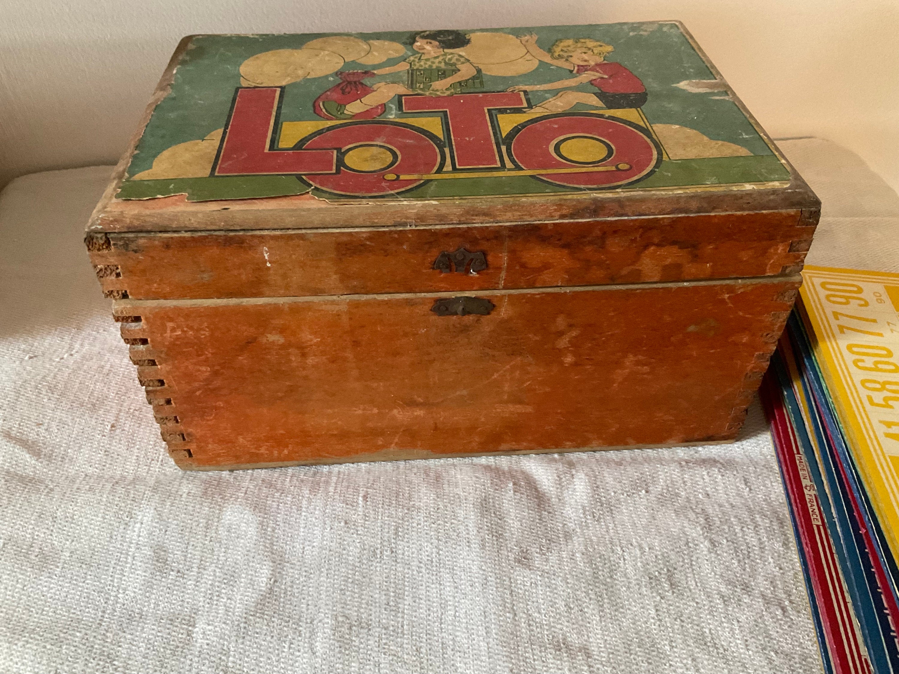 Vintage French Lotto/bingo Game in Wood Box - Etsy