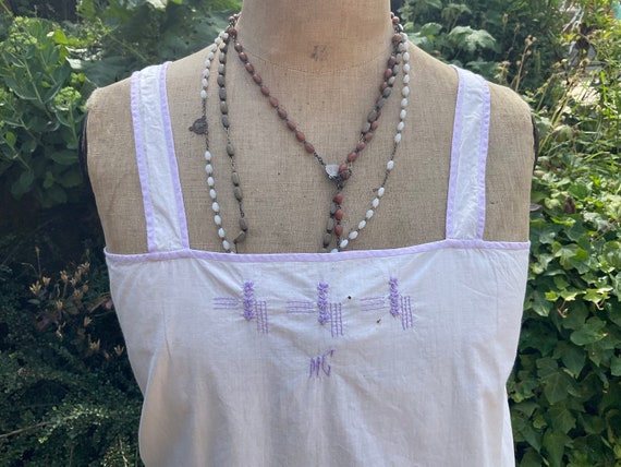 Vintage french pure cotton under slip/chemise - image 1