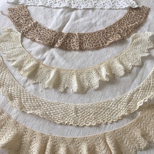 Mixture of Vintage french handmade lace collars beautiful work so intricate absolutely fabulous