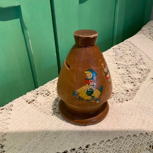 Vintage French wooden money box