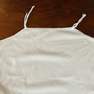 Antique French monogrammed cotton camisole