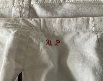 Antique french cotton monogrammed bloomers early 1900’s