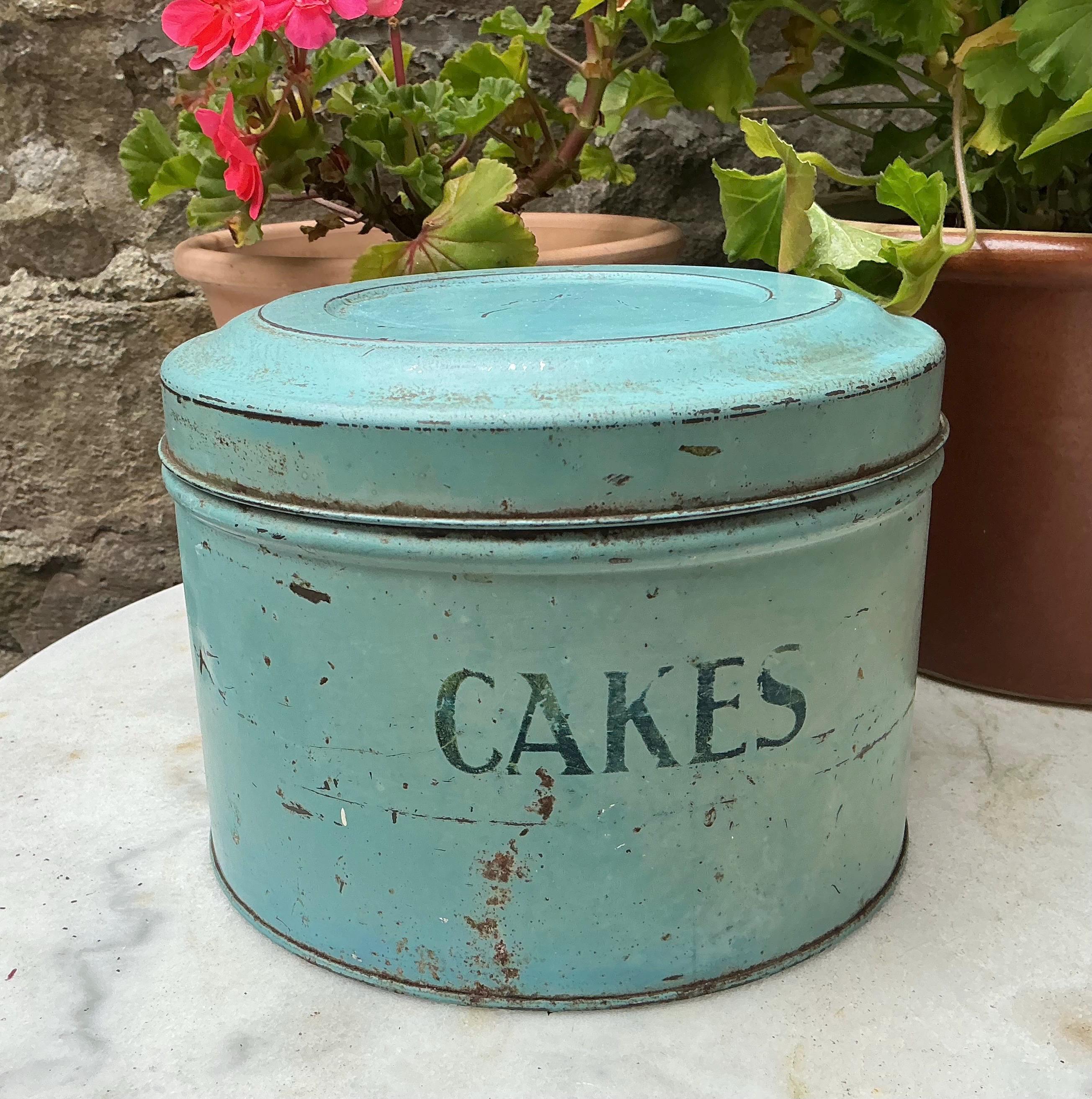 Original Large Vintage Tala Green Metal Cake Tin. - Etsy