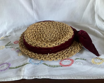 Fantastic original antique early 1900”s women’s straw hat