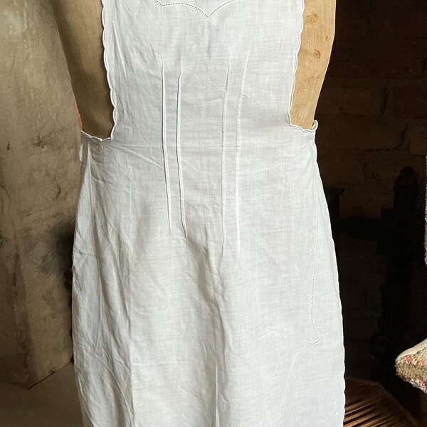 Antique French pure cotton apron