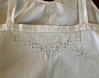 Vintage french monogrammed chemise/ slip