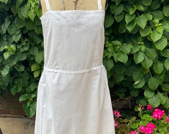 Superb Antique french hand embroidered slip or dress