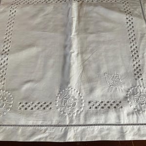 A superb antique monogrammed french pillowcase / sham just exquisite workmanship