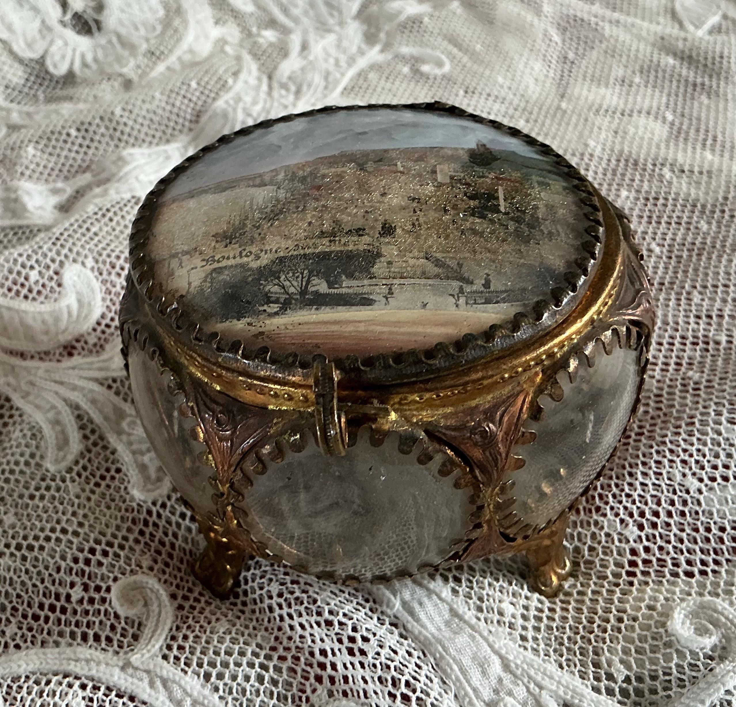 French Souvenir Glass Box - Etsy