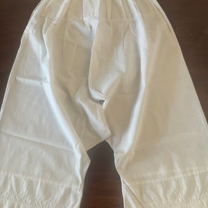 Antique french cotton monogrammed bloomers early 1900’s