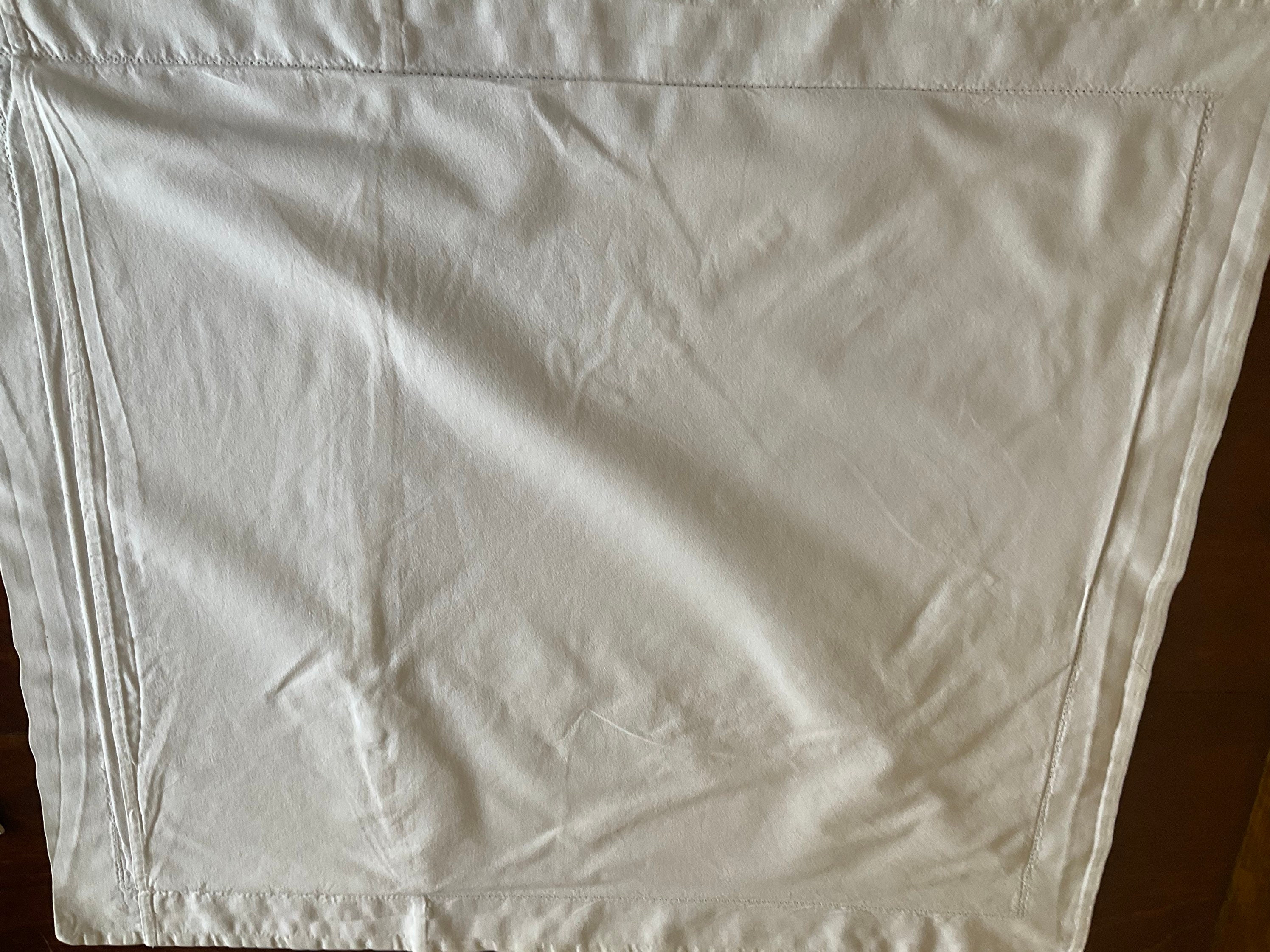 Two Vintage French White Cotton Pillow Shams Etsy