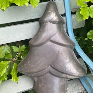 Vintage French large novelty cake mould of a Christmas tree.