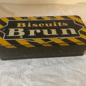 Vintage french Biscuits Brun tin circa 1930’s