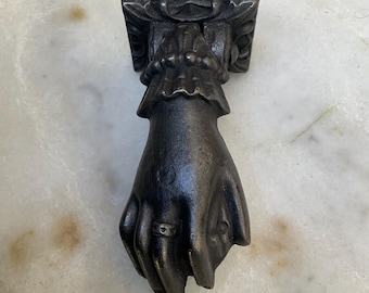 Antique French cast iron door knocker
