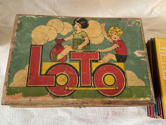 Vintage French Lotto/bingo Game in Wood Box - Etsy