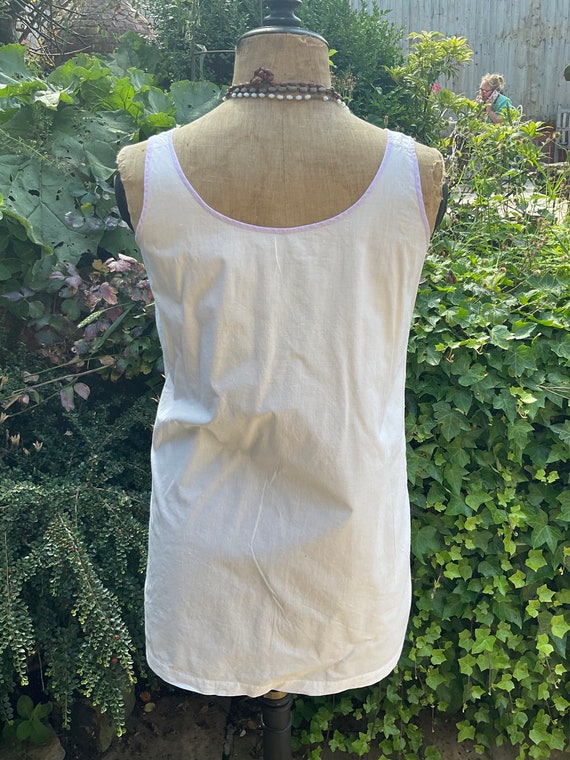 Vintage french pure cotton under slip/chemise - image 9