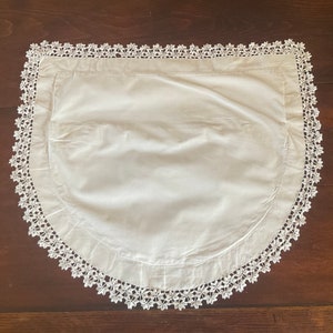 Vintage french embroidered lace edged pillowcase