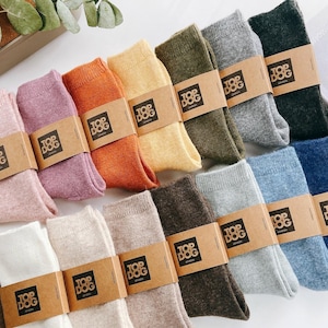Cashmere Socks, Cozy Merino Wool Socks, Premium Light Feel Cashmere Socks, Autumn Winter Fluffy Knit Socks, Christmas Stocking Fillers