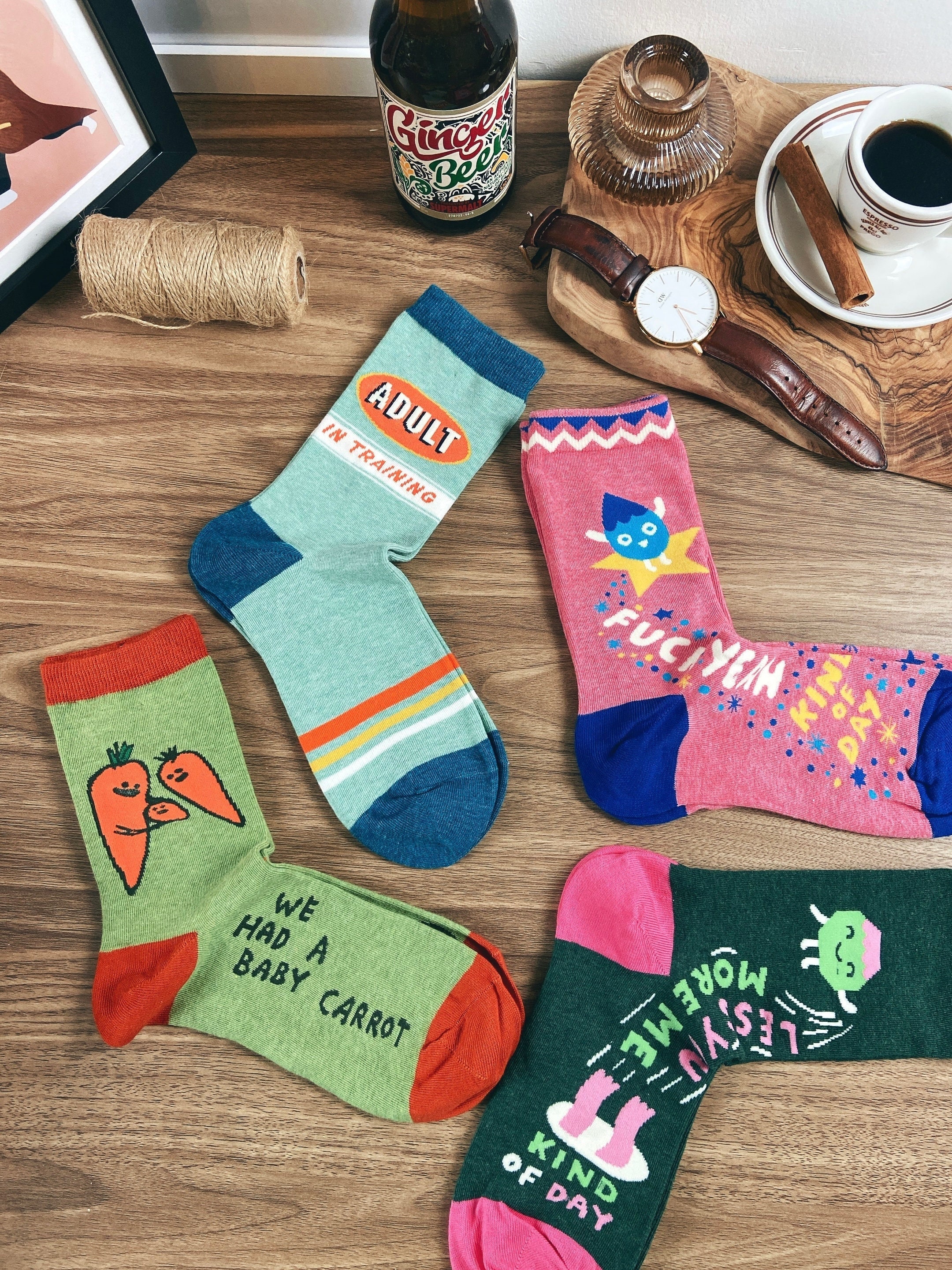 Calze Divertenti Function Socks A Tema Bistecca – Rosse, Taglia Unica Uomo, Cotone - Foto 5