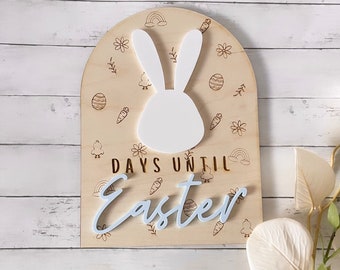 Ostern Countdown Hase Zeichen | Osterhase Schild | Osterdeko | Osterhasen Countdown