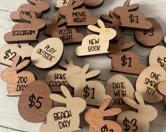 Easter Egg Bunny Tokens | Easter Egg fillers | Easter Tokens | Easter Egg Money Tokens | Easter Gifts | Easter basket Fillers | Easter Egg