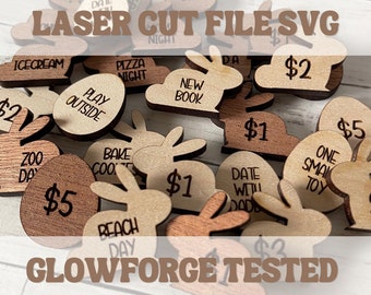 Ostereier SVG - Digitaler Datei Download - Glowforge Datei, Laser SVG Datei, Kinder SVG Laser Datei, Eiersuche, Oster Tokens Datei, Ostern