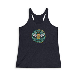 Bee Women&#39;s Tri-Blend Racerback Tank | Bee Tank Top | Bee Kind | Be Kind | Gift for Her | Summer Shirt