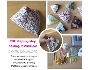 Pyramid Bean Bag Sewing Pattern: DIY Home Decor (PDF Download)