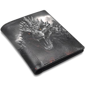 Cartera de piel sintética con diseño de monstruos de Godzilla, Godzilla, Kaiju, Gojira, cómics retro